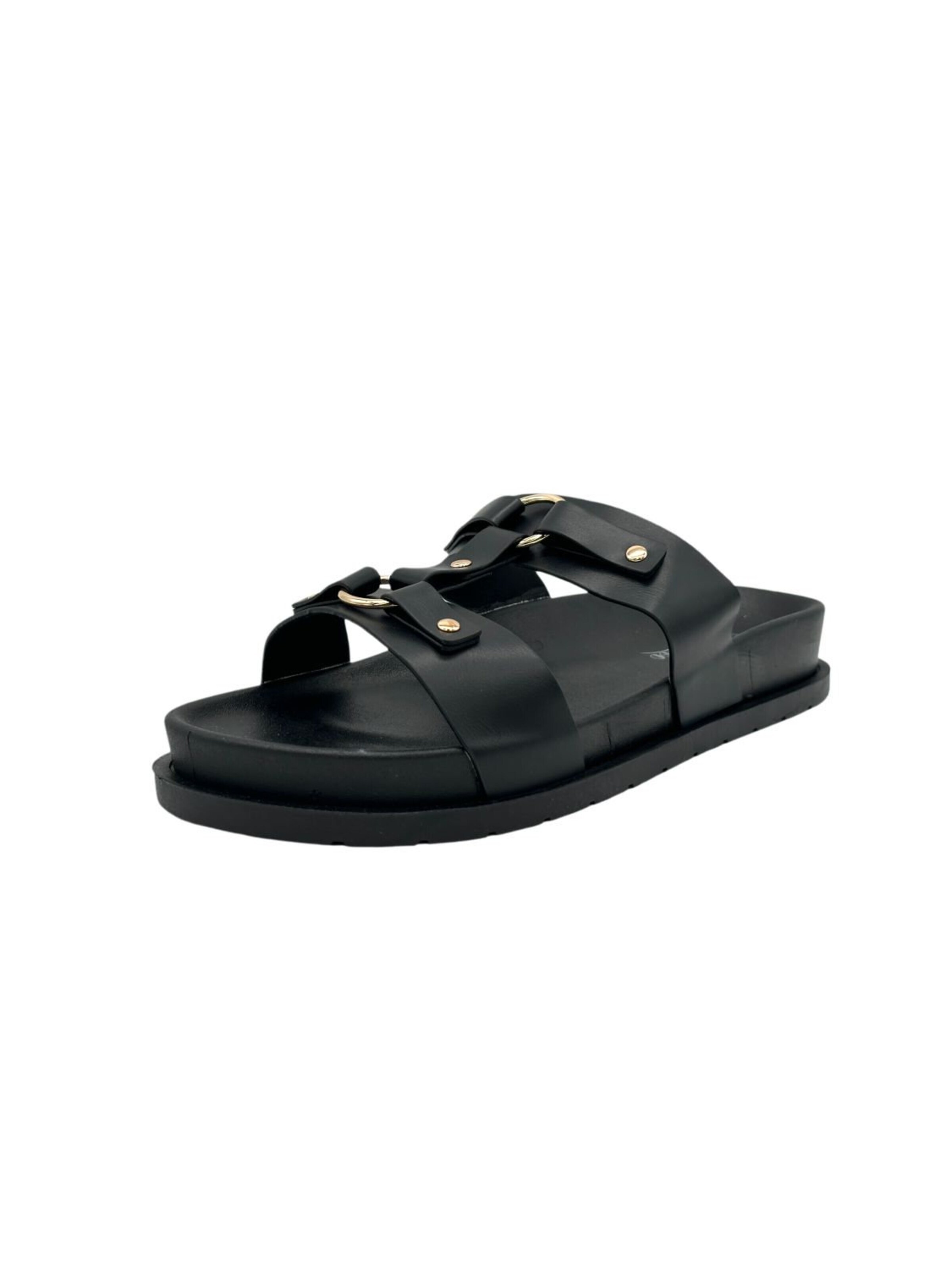 Nowaland Mules 'Fashion Platform Slides' in Black: front