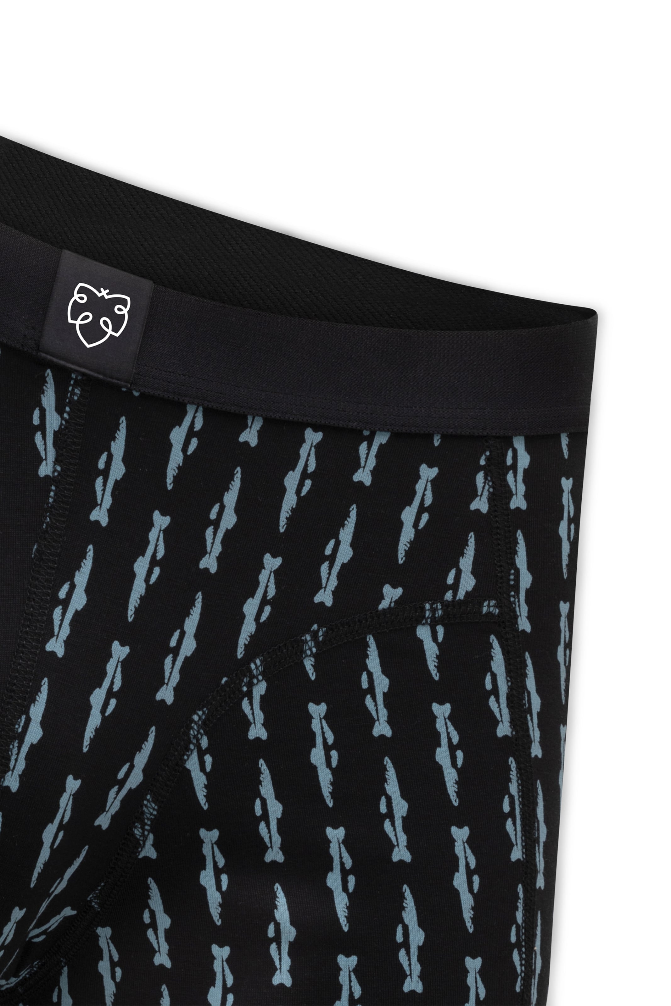 A-dam Boxershorts 'Black Trouts' in Zwart