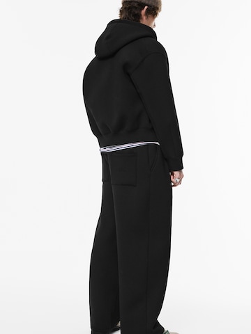 Pull&Bear Baggy Veckad byxa i svart