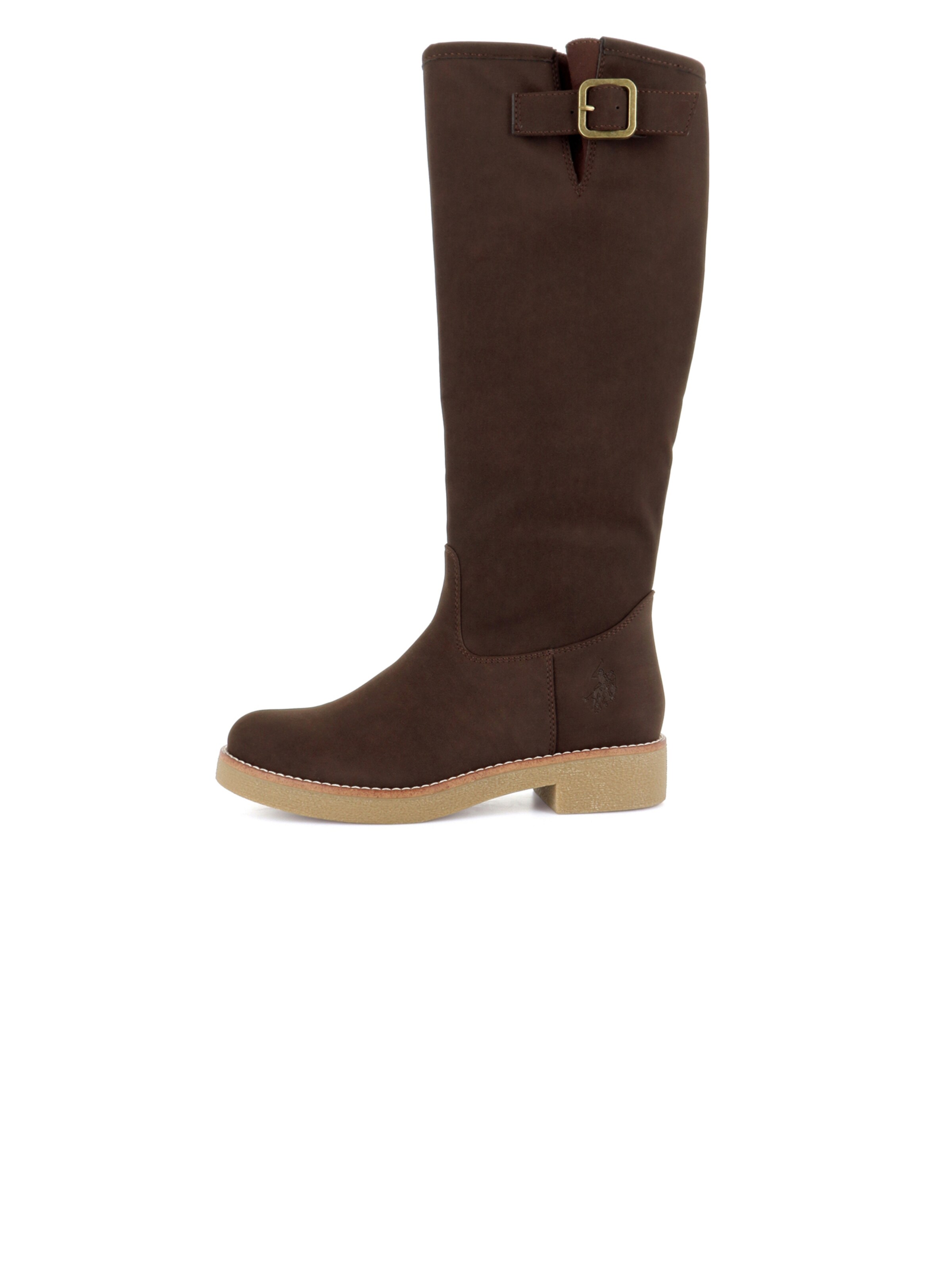 Bottes 'Maggie' US POLO ASSN. en marron : sur le côté