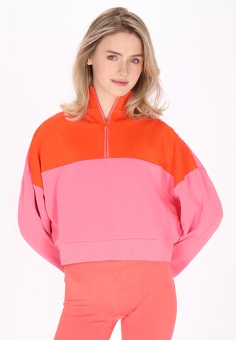 myMo ATHLSR Sweatshirt 'Comfy' in Orange: Vorderseite