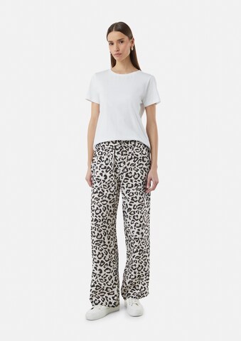 COMMA Wide leg Pleat-front trousers in Grey: front