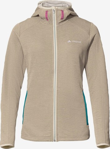 VAUDE Functionele fleece jas 'Skomer' in Beige: voorkant