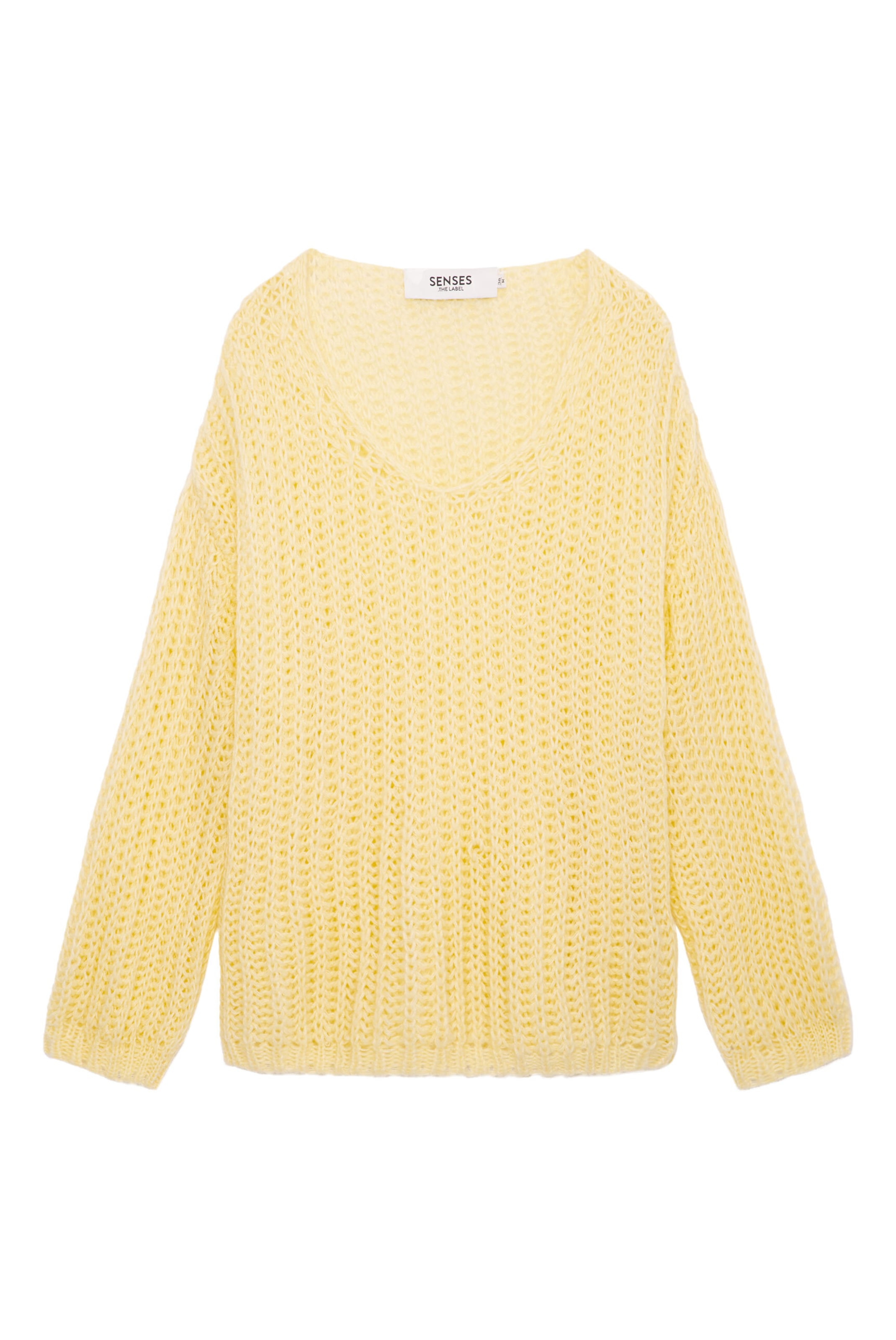 SENSES.THE LABEL Loose Knit Pullover KI:LI in Gelb: Vorderseite