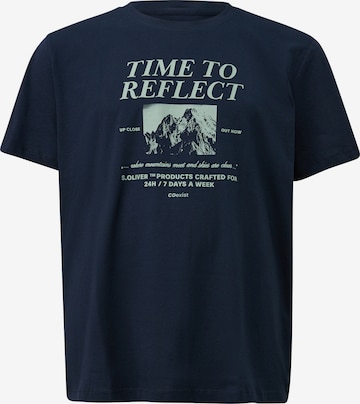 T-Shirt s.Oliver Men Big Sizes en bleu : devant