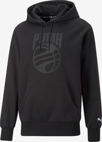 PUMA Athletic Sweatshirt in Black: front