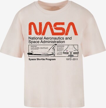 F4NT4STIC T-Shirt 'Classic Space Shuttle' in Pink: predná strana