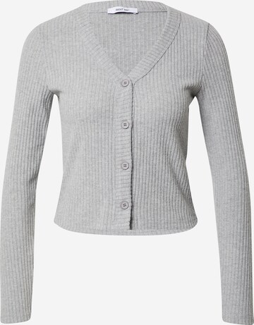 ABOUT YOU Knit cardigan 'Silvia' in Grey: front