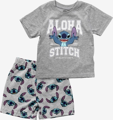 DISNEY Schlafanzug 'Lilo & Stitch' in Grau: Vorderseite
