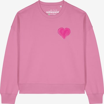 Felpa 'Pink Heart ' di Watapparel in rosa: frontale