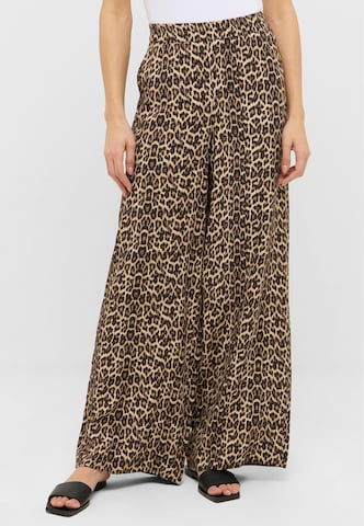 Wide leg Pantaloni di Angels in beige: frontale