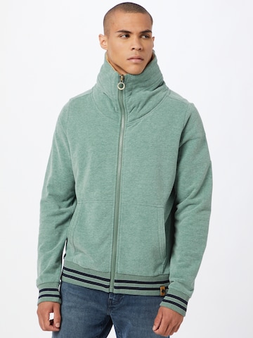 Fli Papigu Sweat jacket 'Become Something More' in Green: front