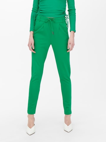 ONLY Slim fit Pleat-front trousers 'Portrash' in Green: front