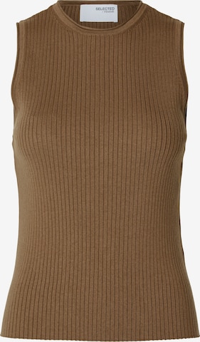SELECTED FEMME Knitted top 'LYDIA' in Brown: front