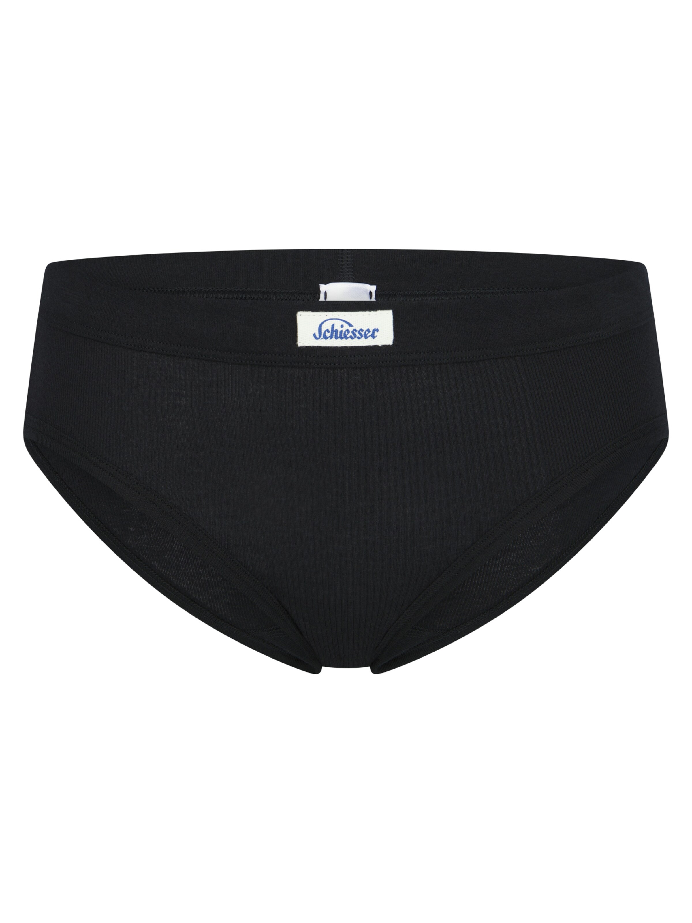 Slip ' Feinripp - Revival Paula ' SCHIESSER en noir : devant