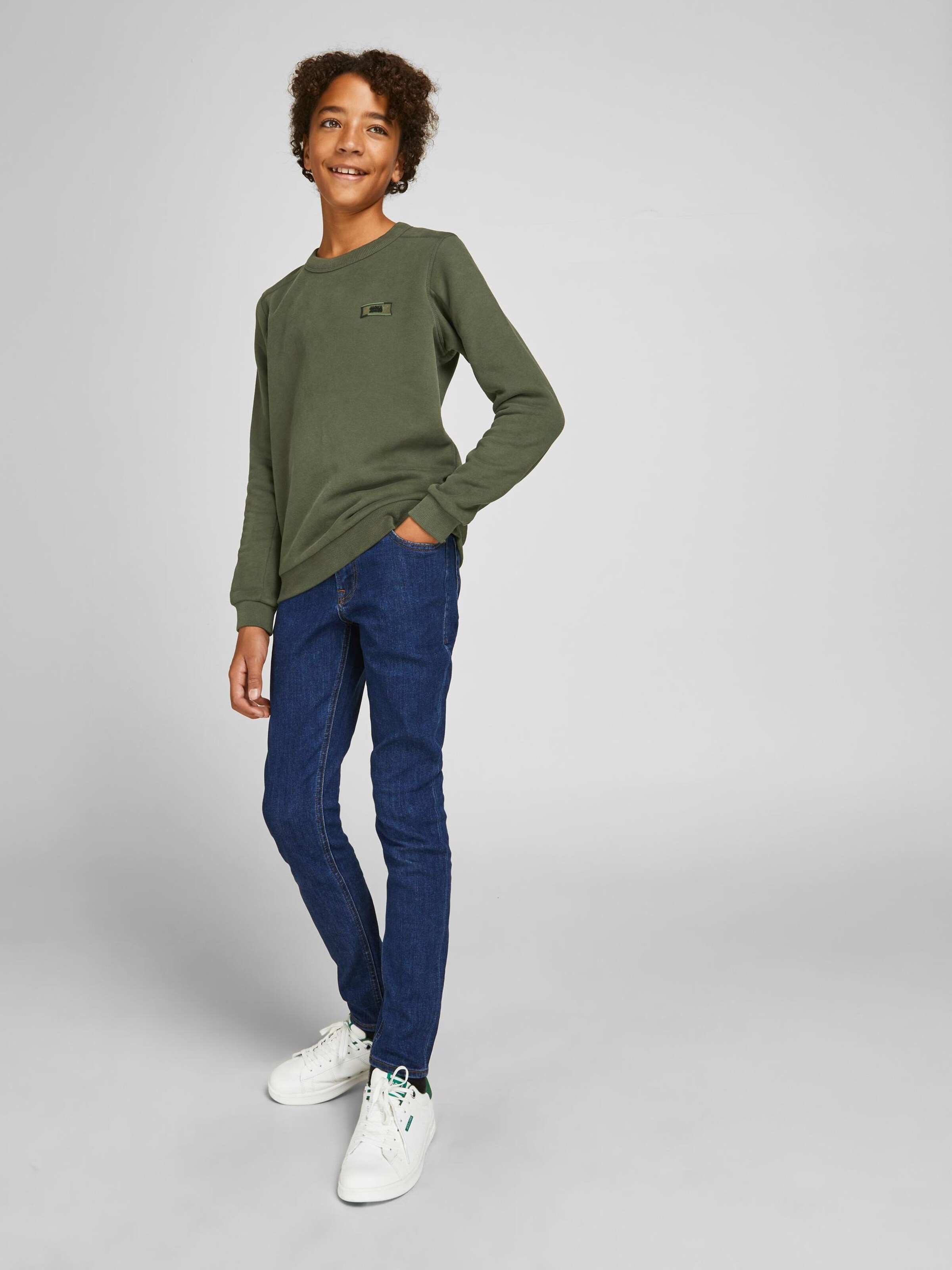 Kinder Kids (Gr. 92-140) Jack & Jones Junior Sweatshirt in Khaki - HN74236 Kinder Kids (Gr. 92-140) Jack & Jones Junior Sweatshirt in Khaki - HN74236