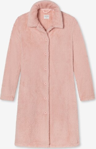 SCHIESSER Long Bathrobe in Pink: front