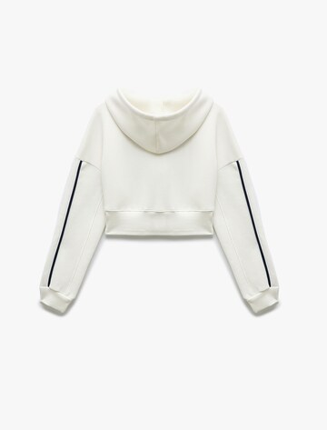 Koton Zip-Up Hoodie in White
