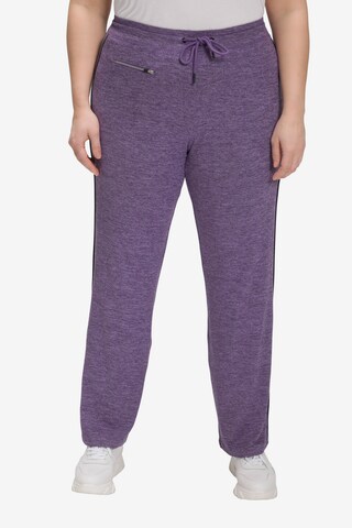 Ulla Popken Loosefit Broek in Lila: voorkant