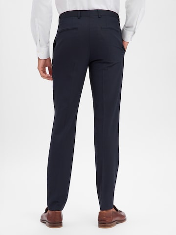 Regular Pantalon à plis 'Leon' BOSS en bleu