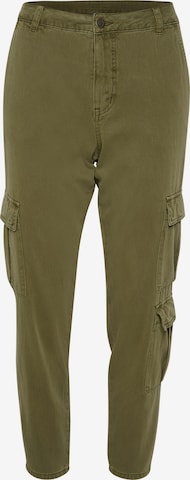Coupe slim Pantalon cargo 'Jacky' CULTURE en vert : devant
