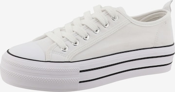 Baskets basses TOM TAILOR en blanc : devant