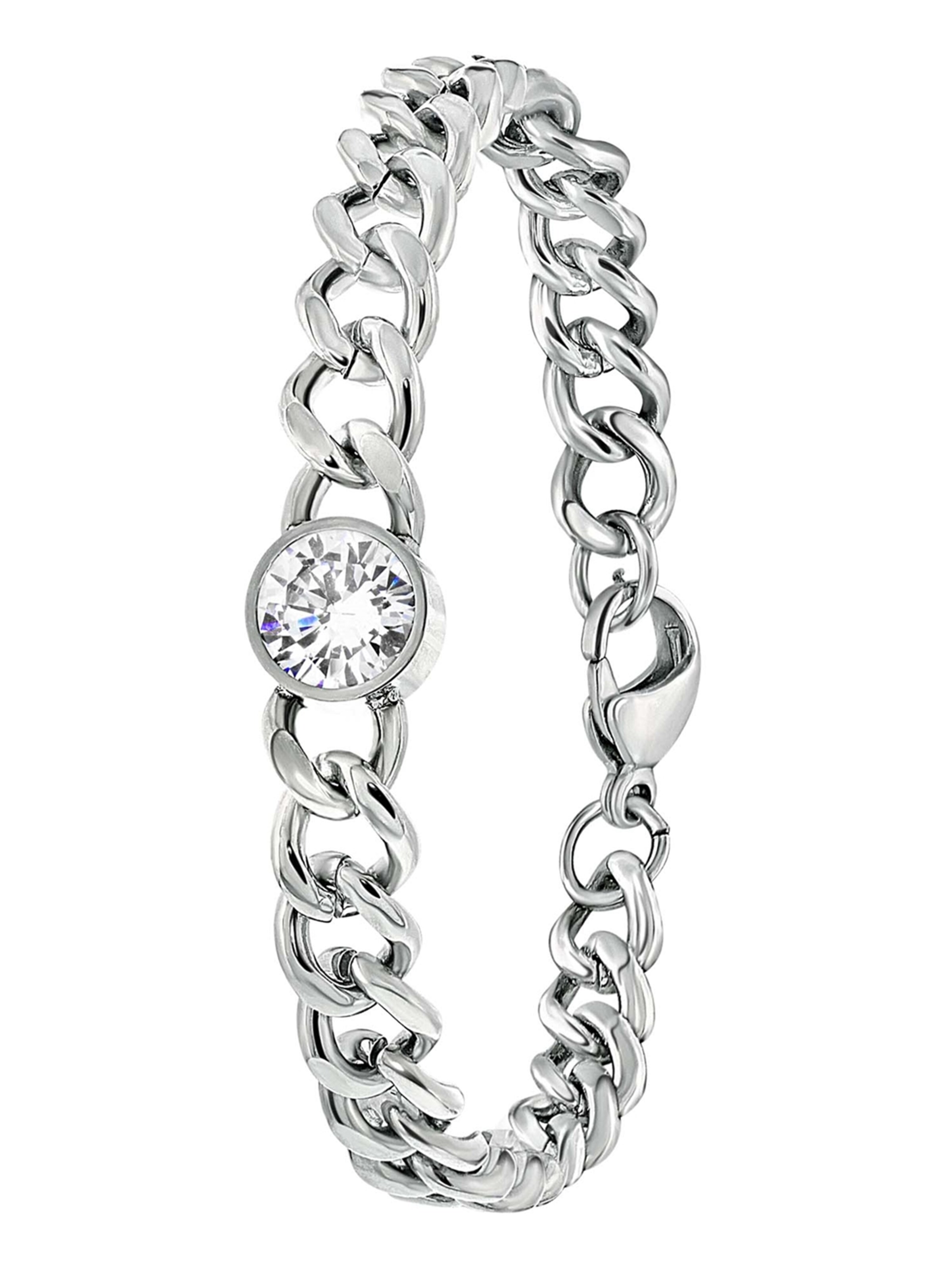 Lucardi Armband in Silber: Vorderseite