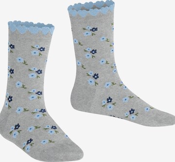 FALKE Socks 'Ditsy Flowers' in Grey: front