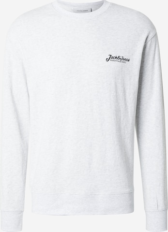 Sweat-shirt 'JJBeau' JACK & JONES en blanc : devant