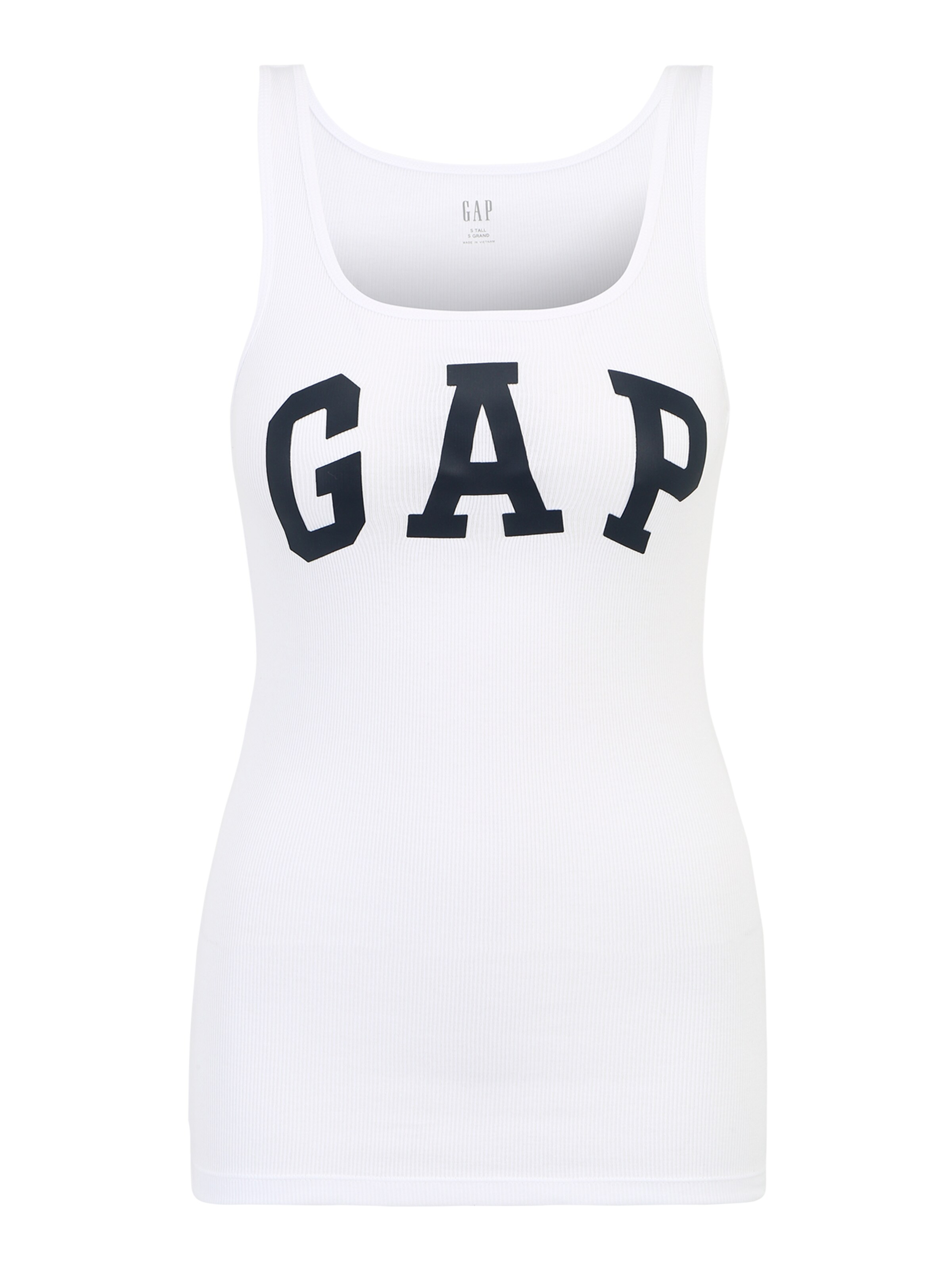Gap Tall Топ в бяло: отпред