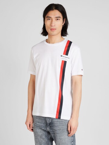 balta Champion Authentic Athletic Apparel Marškinėliai: priekis