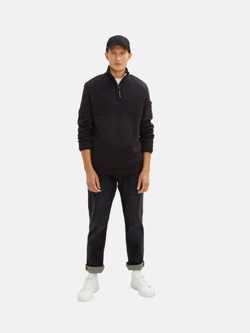 TOM TAILOR Pullover in Schwarz