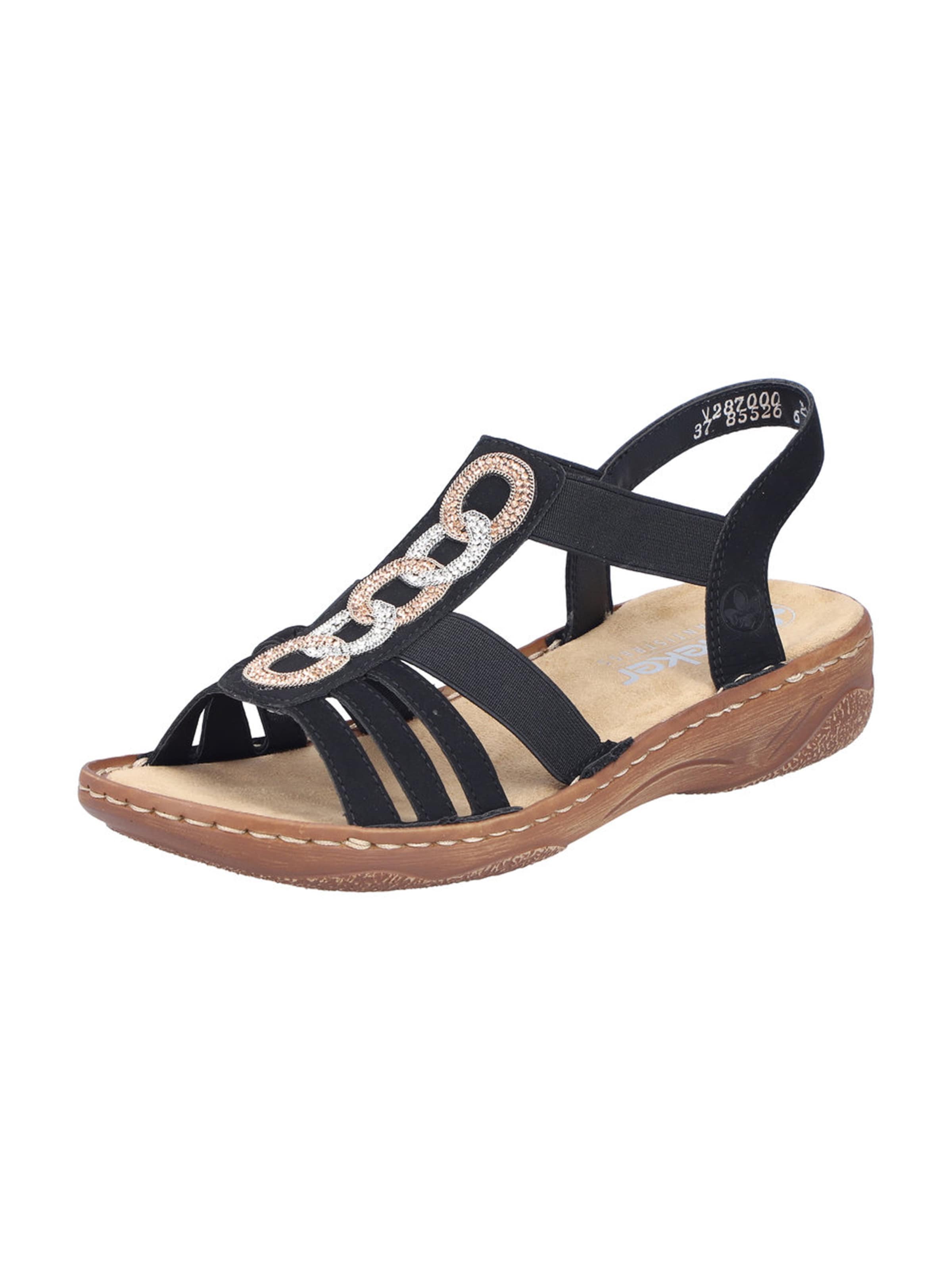 Rieker Σανδάλι σε μαύρο: μπροστά