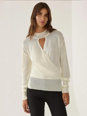 Hiccup Pullover in Beige: Vorderseite