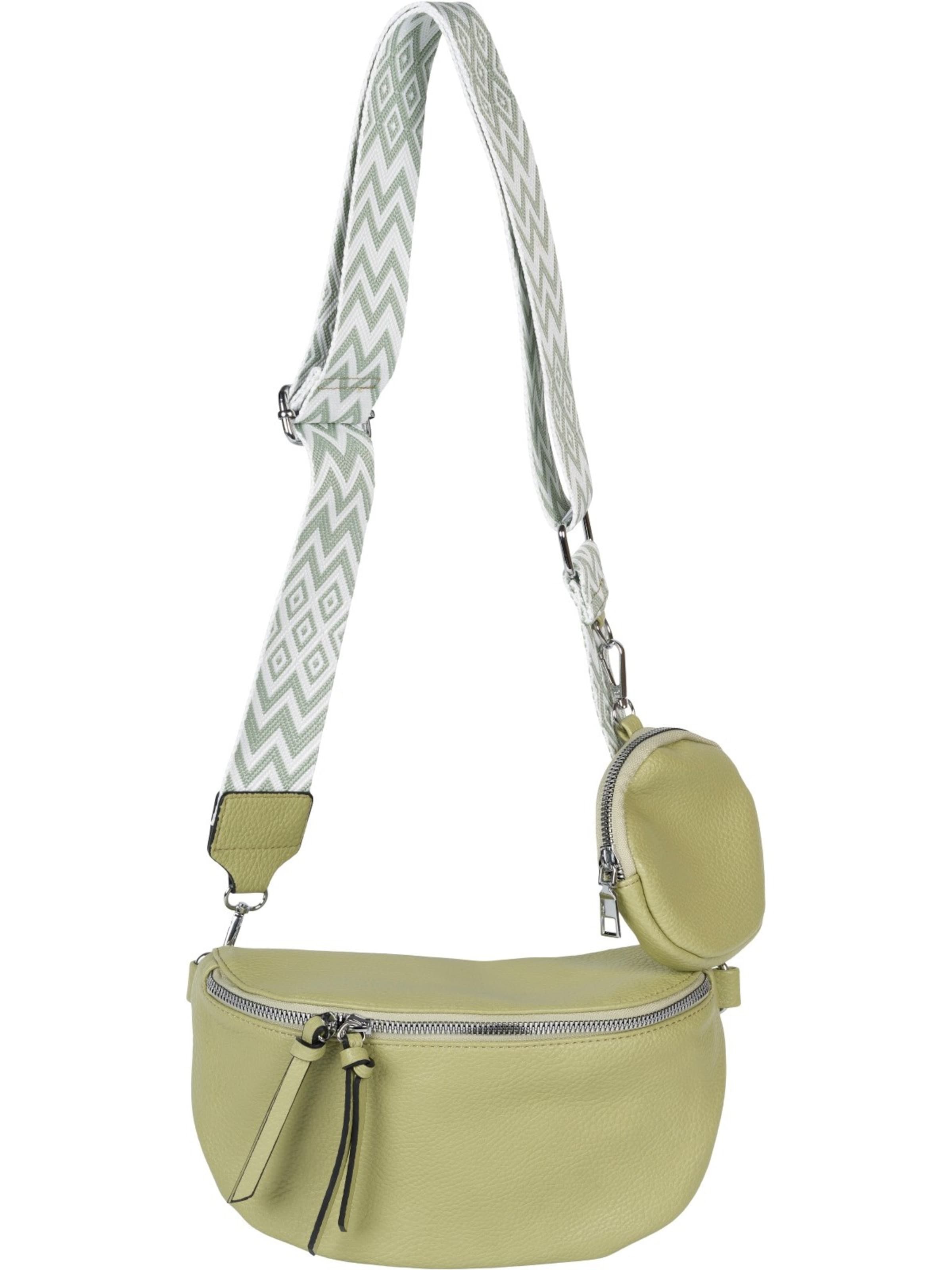 styleBREAKER Crossbody bag '2-Teiliges Set Halbmond Crossbody Bag' in Green: front