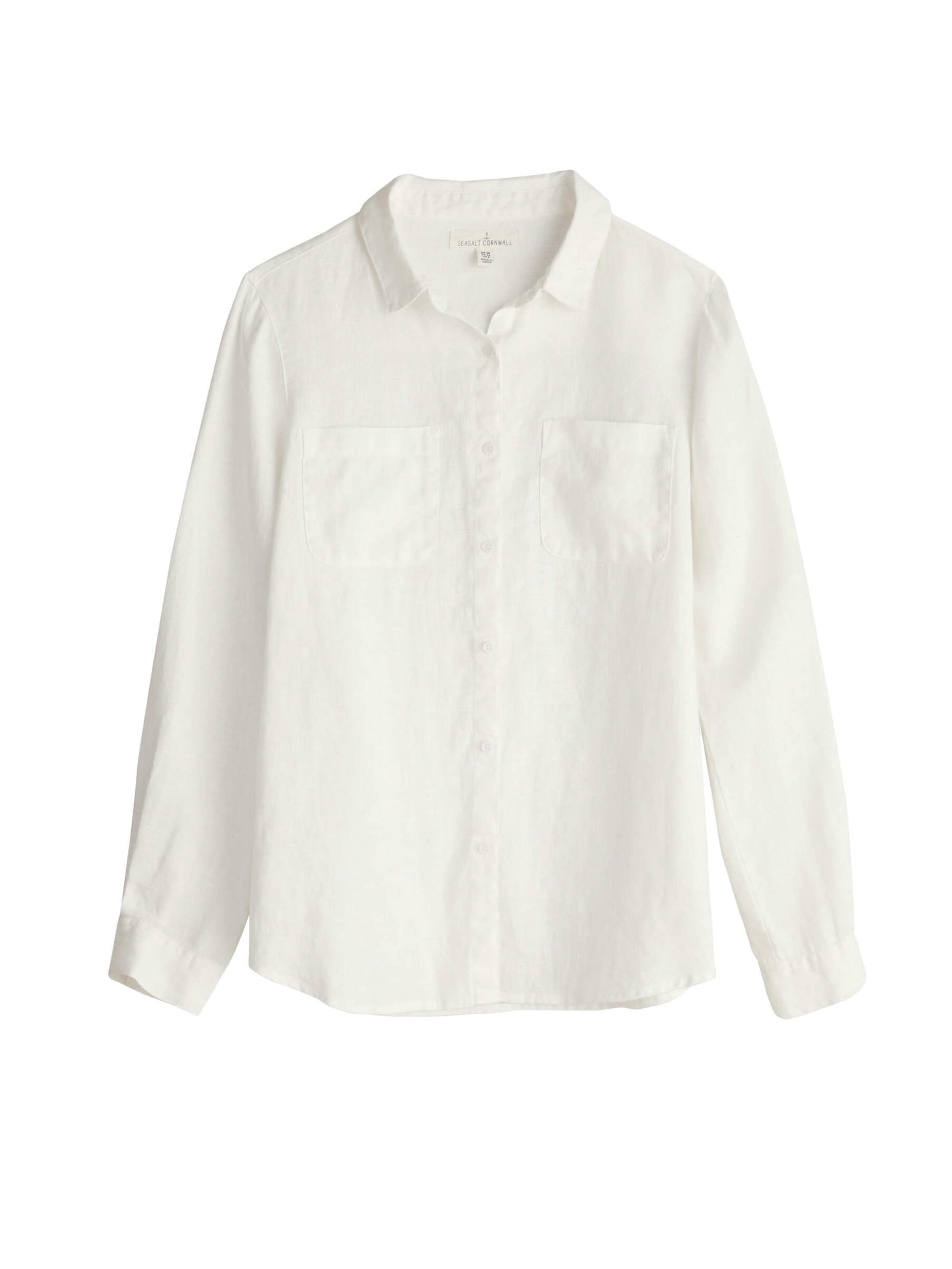 Camicia da donna 'Hazel Branch' di Seasalt Cornwall in bianco: frontale