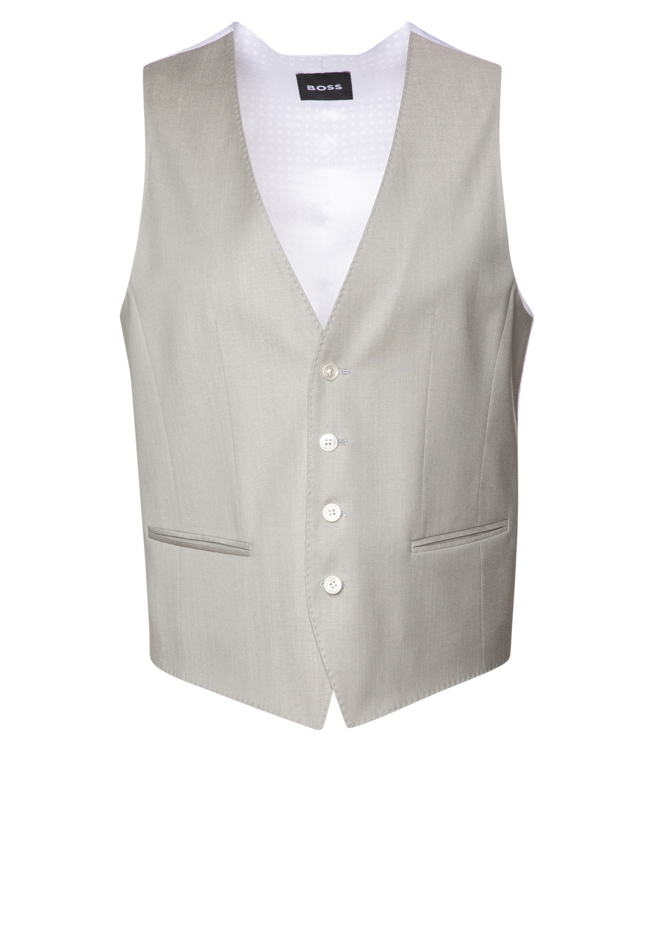 BOSS Anzugweste 'Huge' in Grau: Vorderseite