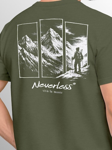 Neverless Shirt 'viva la monte' in Green