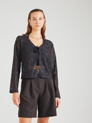PIECES Strickjacke 'Ranessa' in Schwarz: Vorderseite