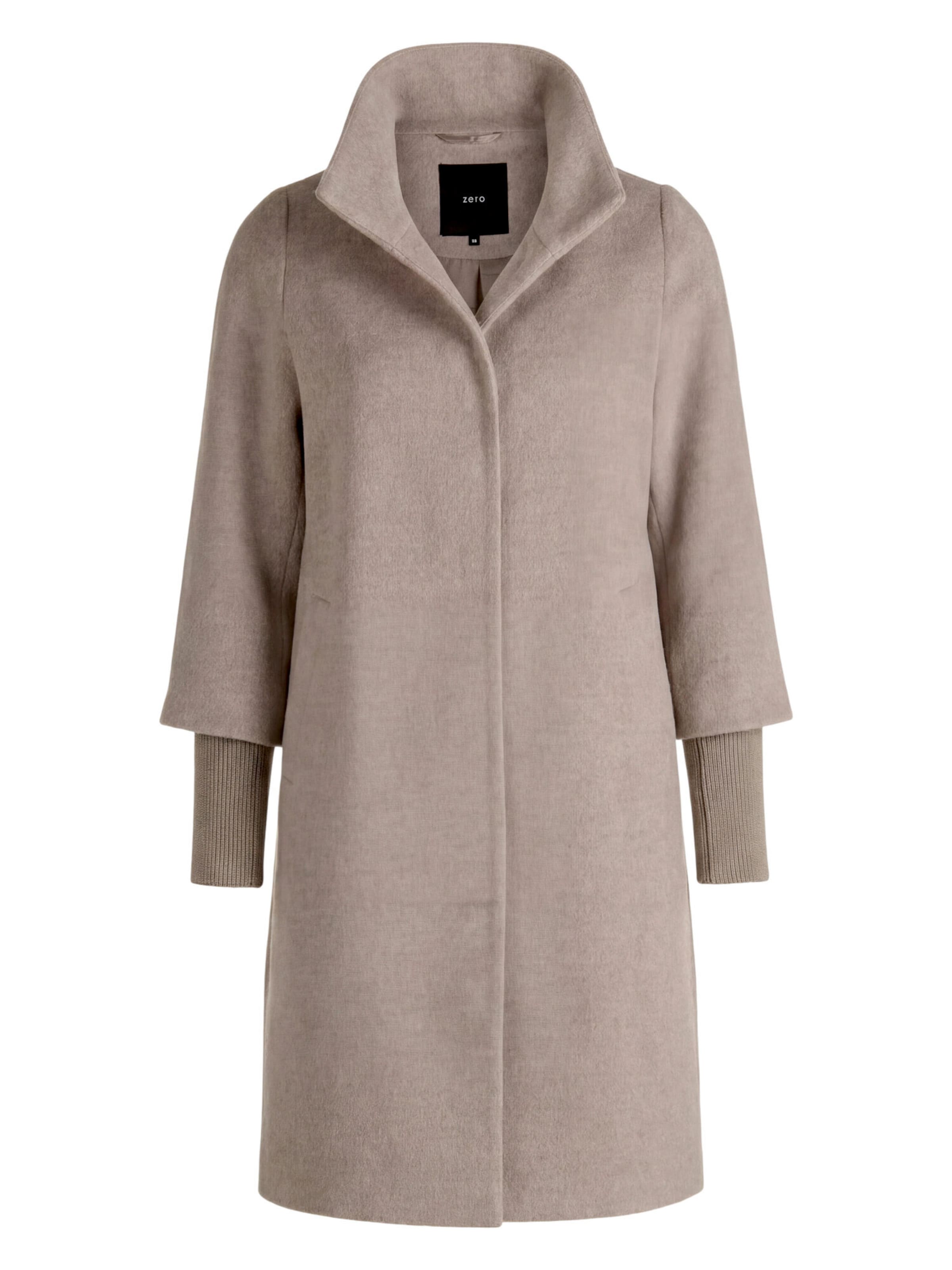 zero Kurzmantel mit Stehkragen in M in taupe, Produktansicht