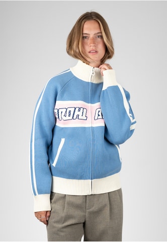Prohibited Strickjacke 'Letterman' in Blau
