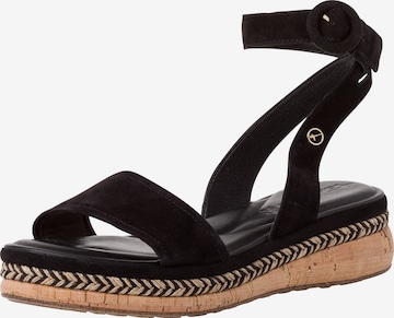 TAMARIS - Sandalias en negro: frente