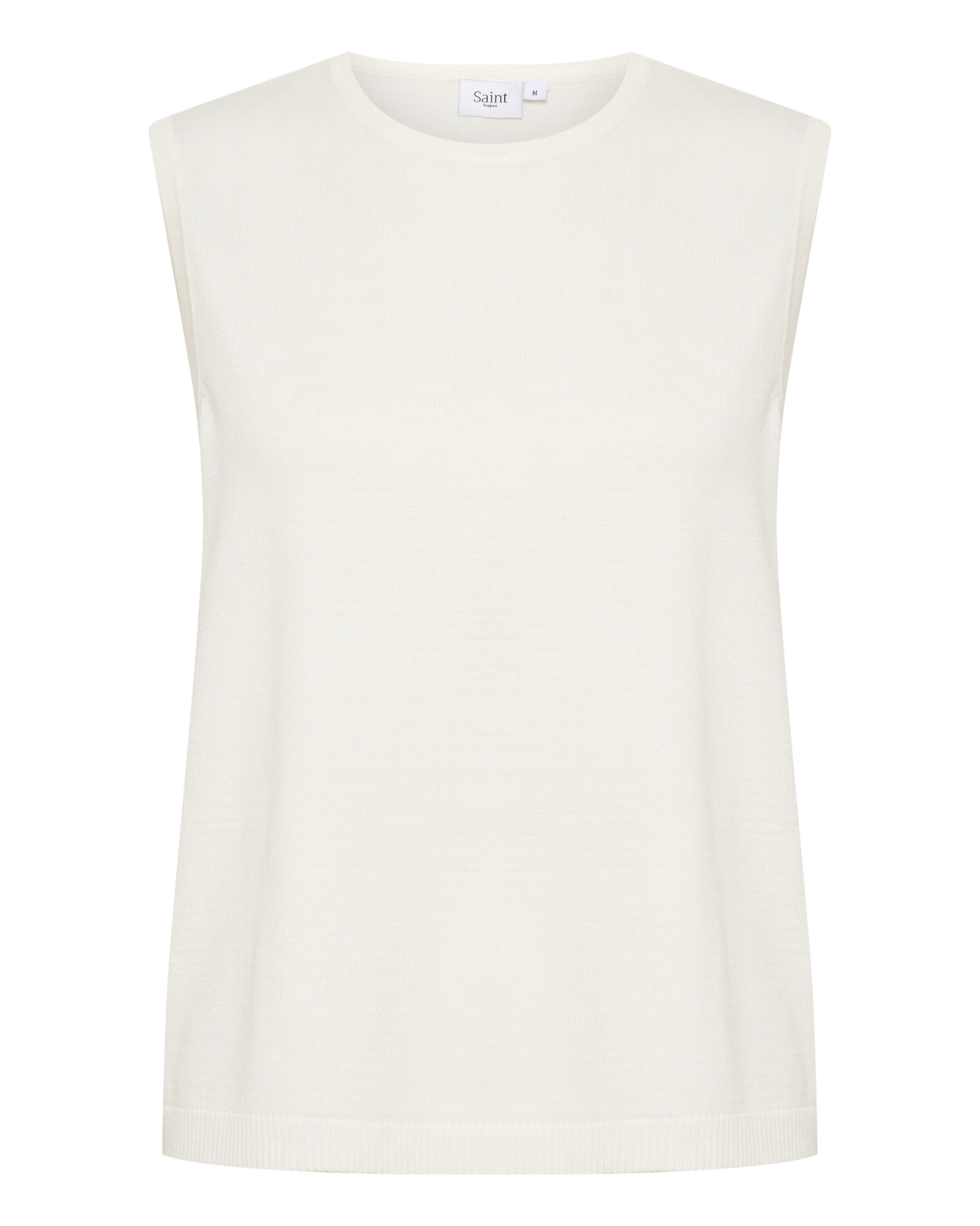 SAINT TROPEZ - Top de punto 'Mila' en blanco: frente
