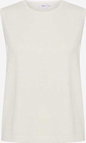 SAINT TROPEZ - Top de punto 'Mila' en blanco: frente