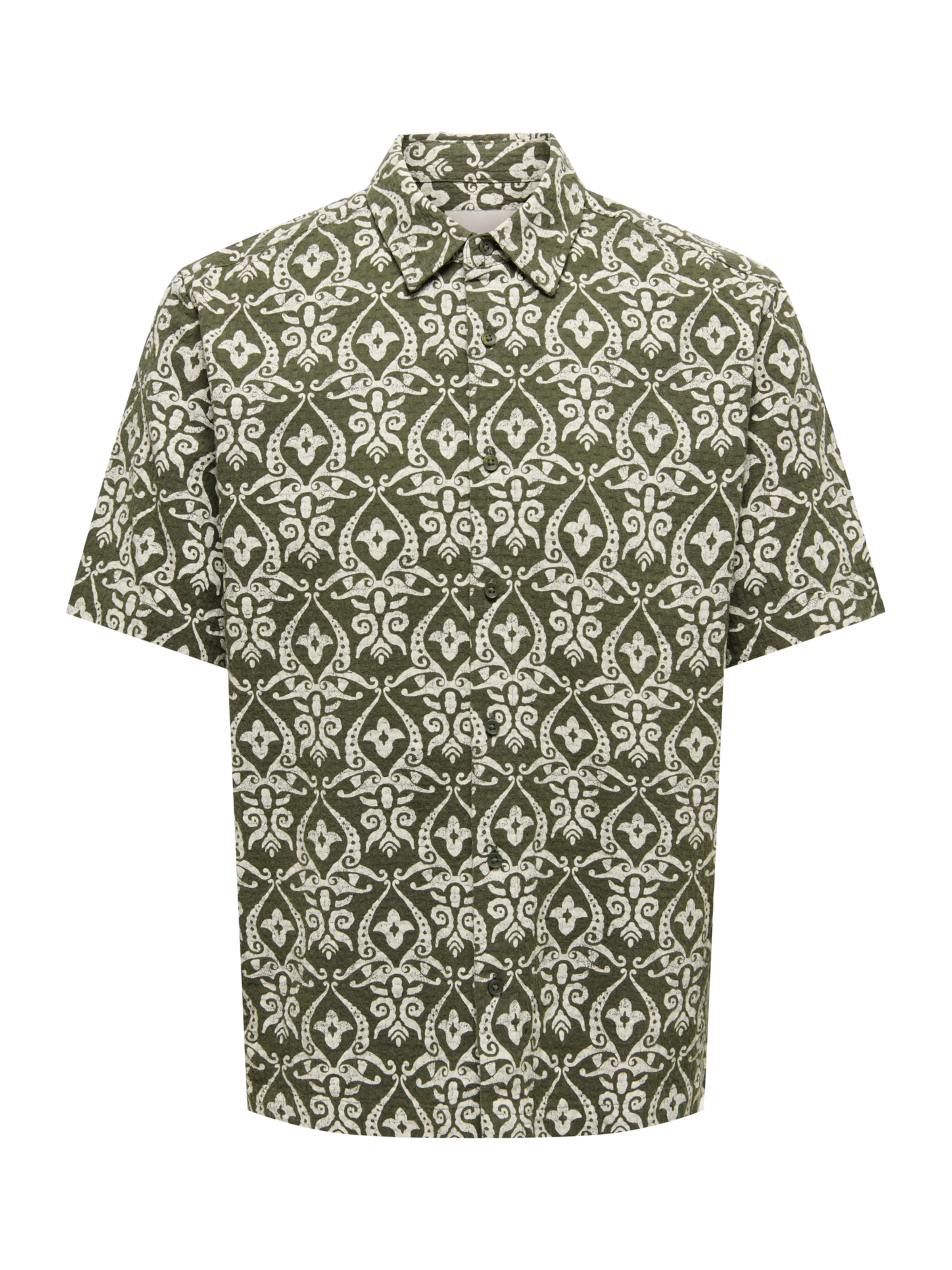 Only & Sons Regular fit Button Up Shirt 'ONSSEA' in Green: front