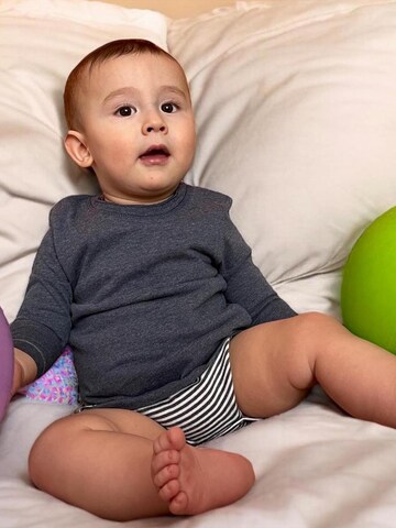 OrganicEra Romper/Bodysuit in Blue: front