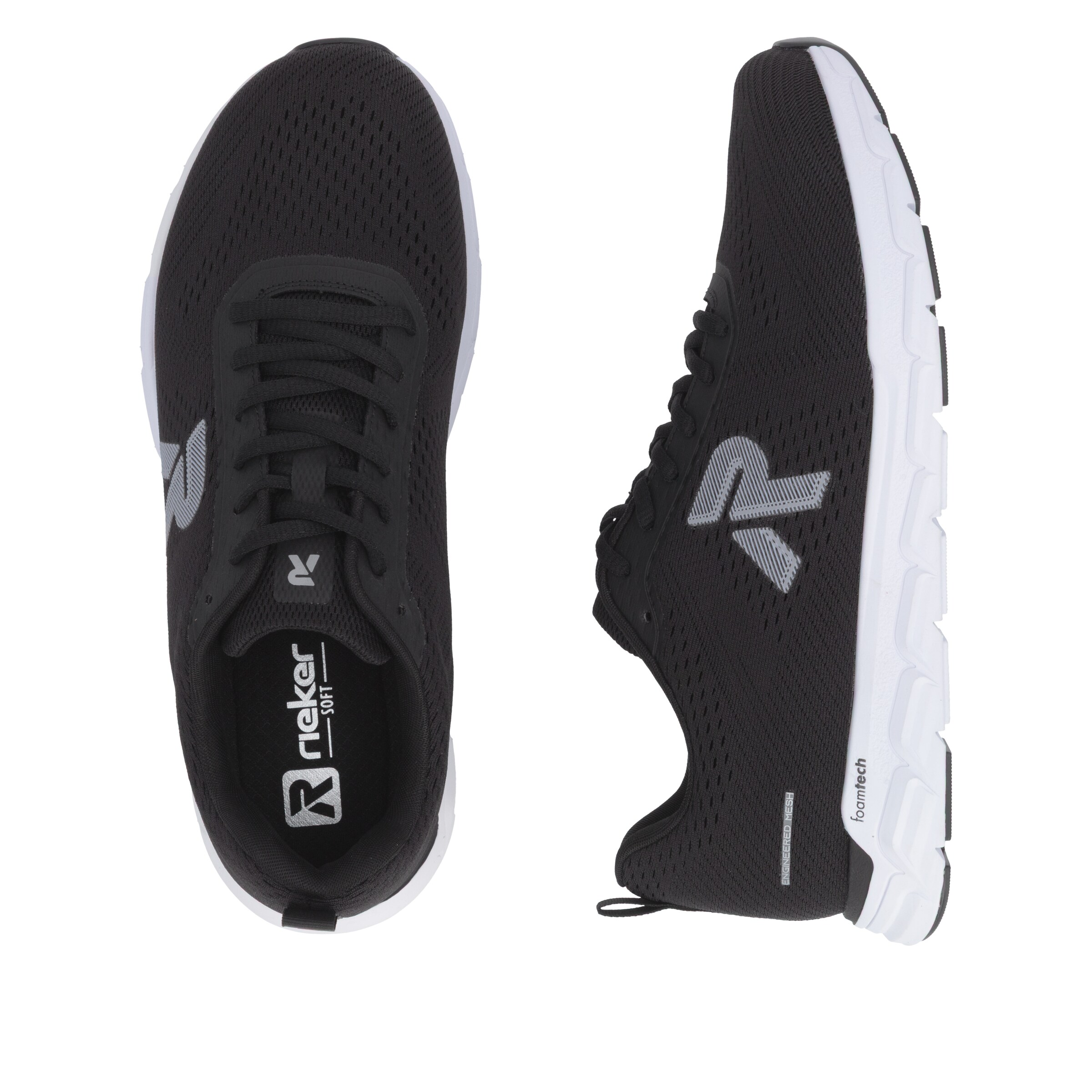 Rieker Sport Sneaker in Schwarz
