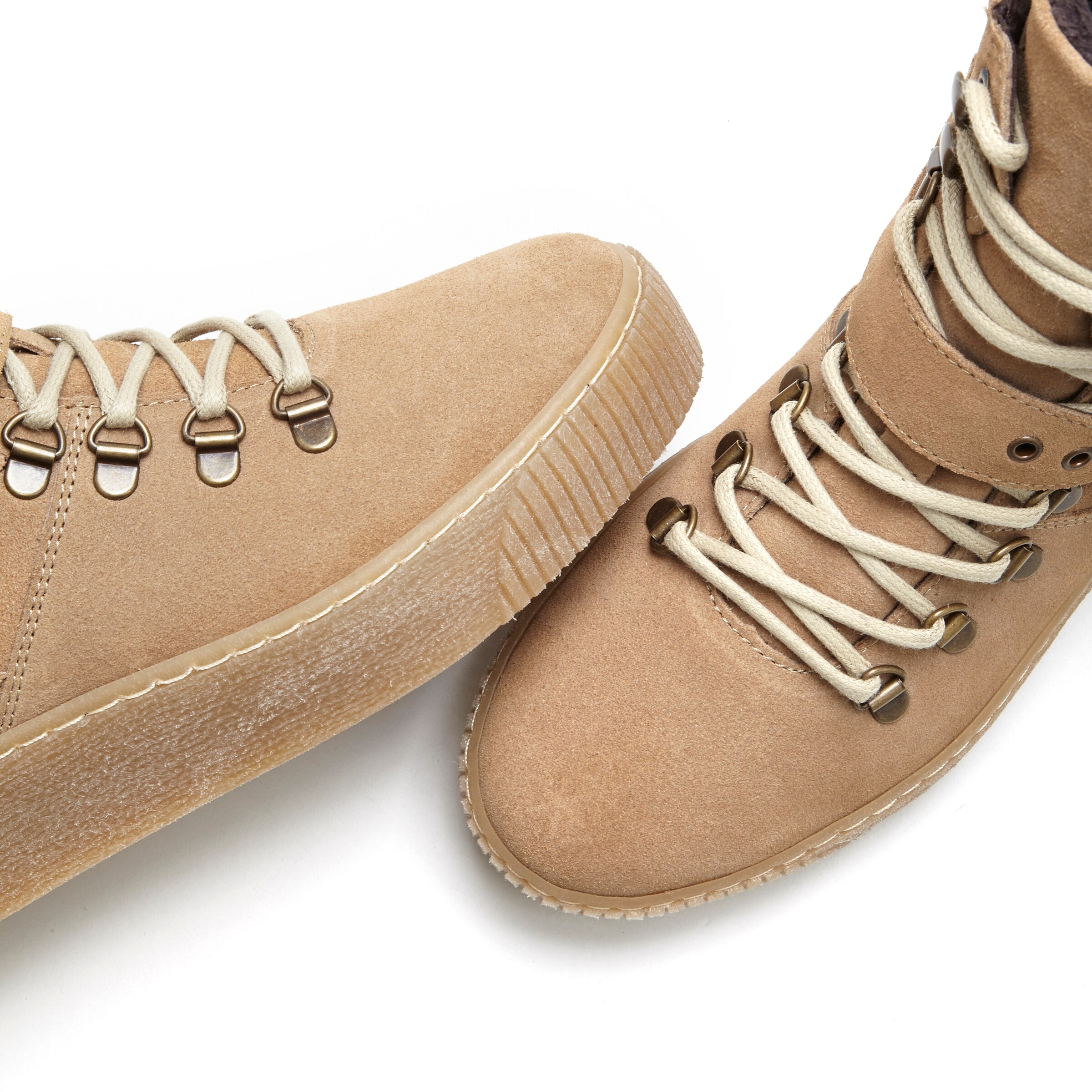 Elbsand Snørestøvletter i beige