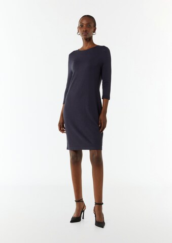 COMMA Gebreide jurk in Blauw