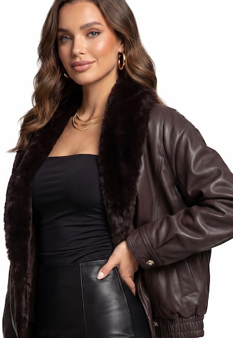 Veste mi-saison faina en marron